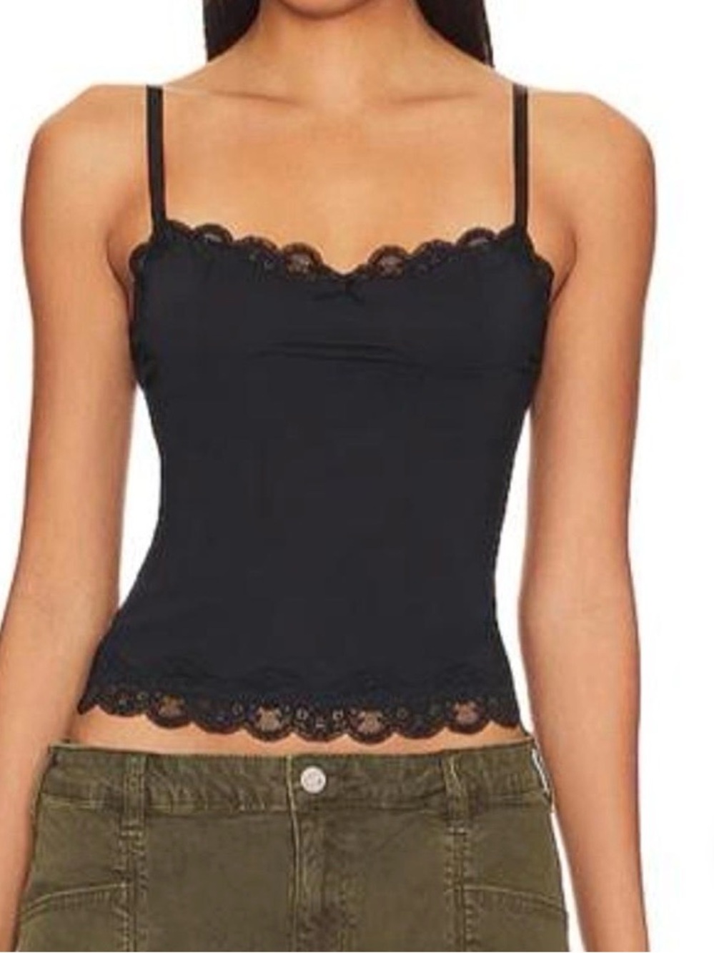 Lioness women’s black lace cami size medium